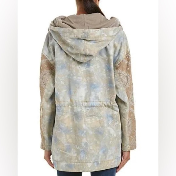 Free People Layered Tie-Dye Parka size Small - Picture 2 of 16